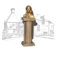 gold column with bust (available separately)